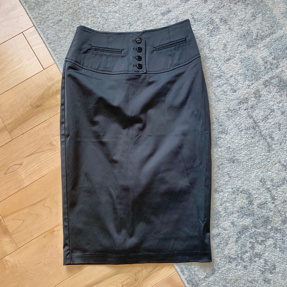 Sateen High Waist Pencil Skirt NWOT - Picture 1 of 9